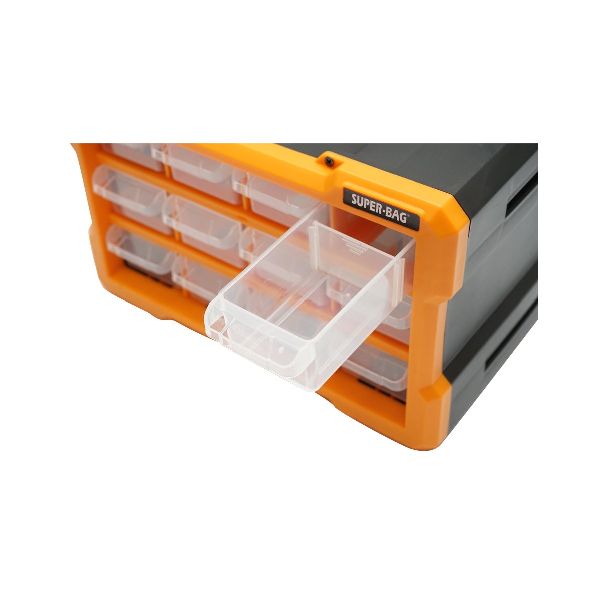 Cutie depozitare galbena din plastic modulara, 12 sertare 158x266x170mm Breckner Germany